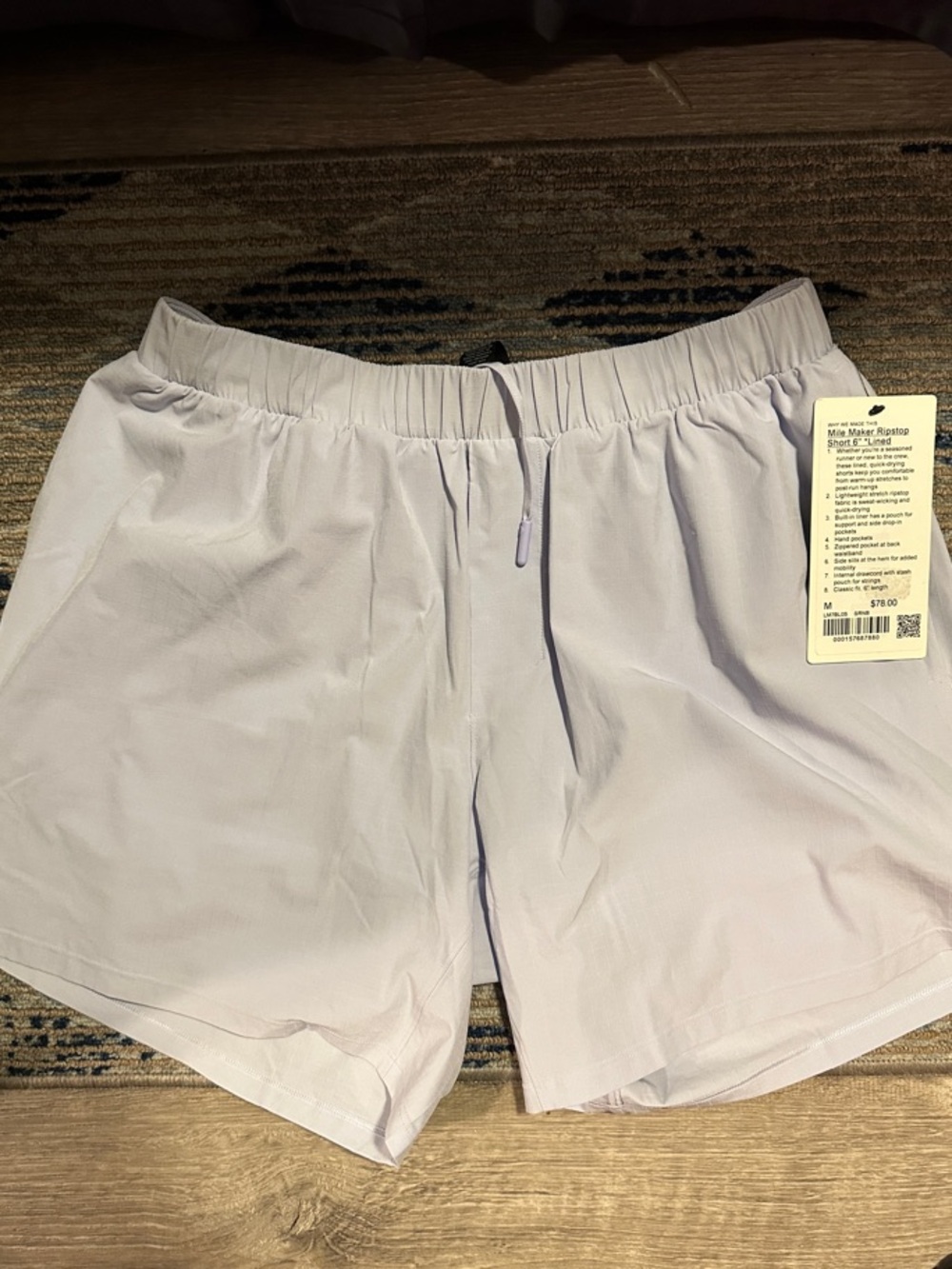 lululemon athletica Men’s Mile Maker Ripstop Shorts in Light Lavender